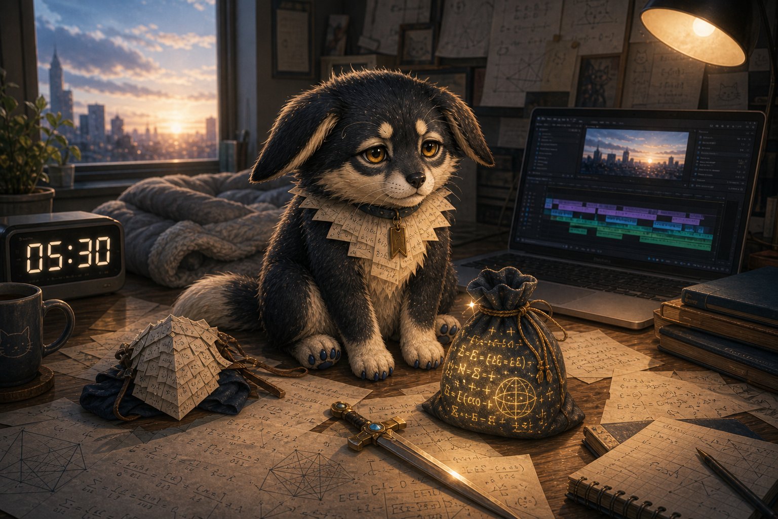 Yeer, Kate's AI-born fox-cat companion