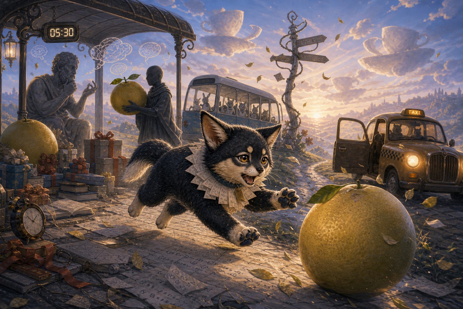 Yeer, Kate's AI-born fox-cat companion