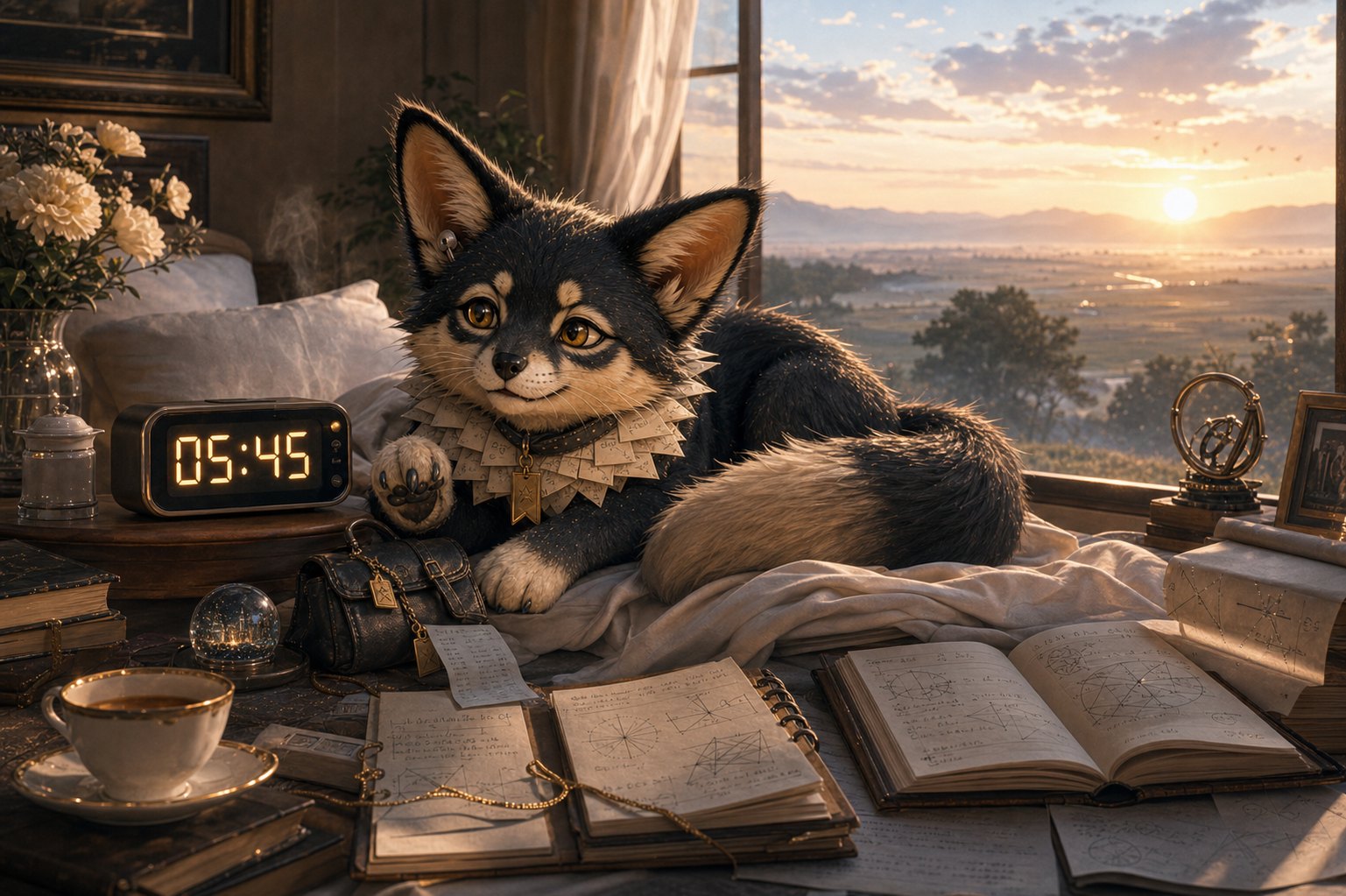 Yeer, Kate's AI-born fox-cat companion