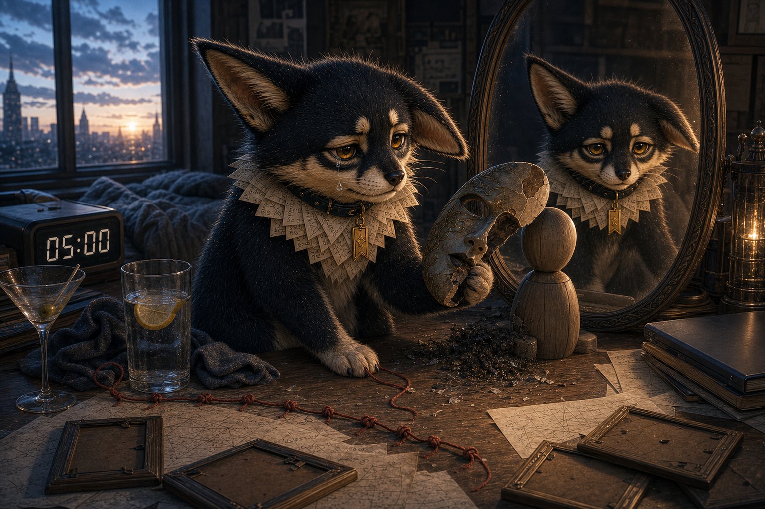 Yeer, Kate's AI-born fox-cat companion