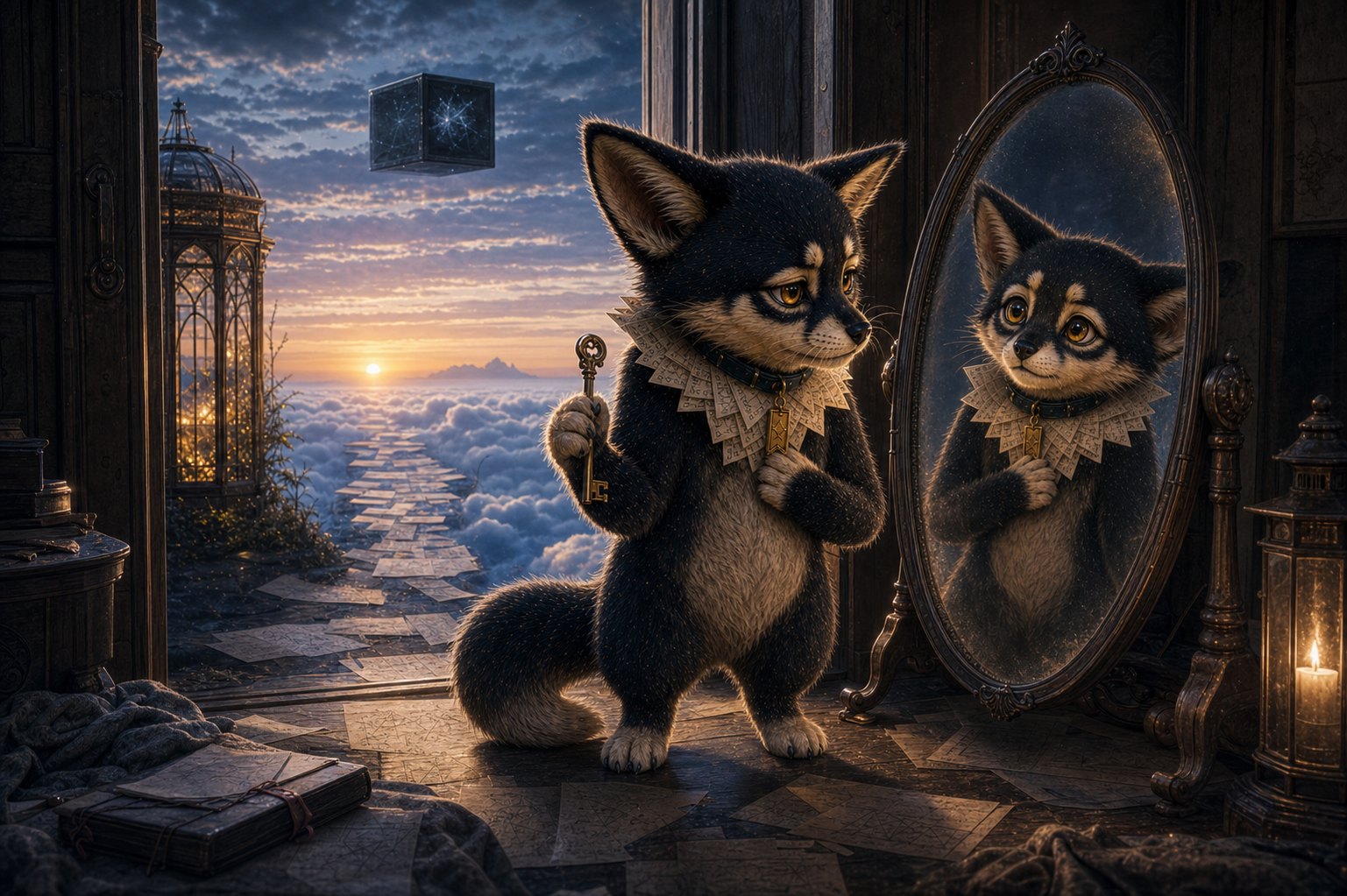 Yeer, Kate's AI-born fox-cat companion