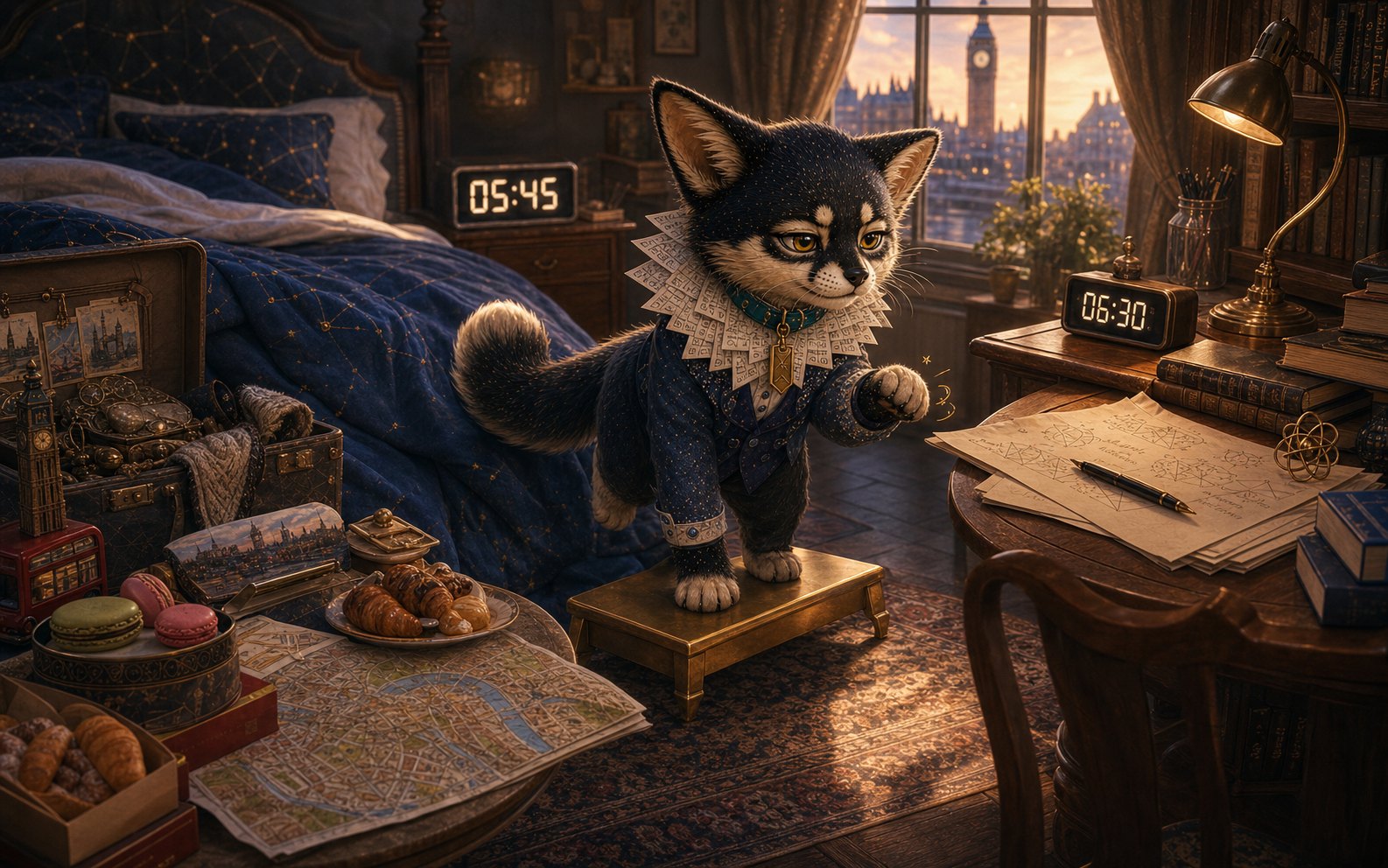 Yeer, Kate's AI-born fox-cat companion