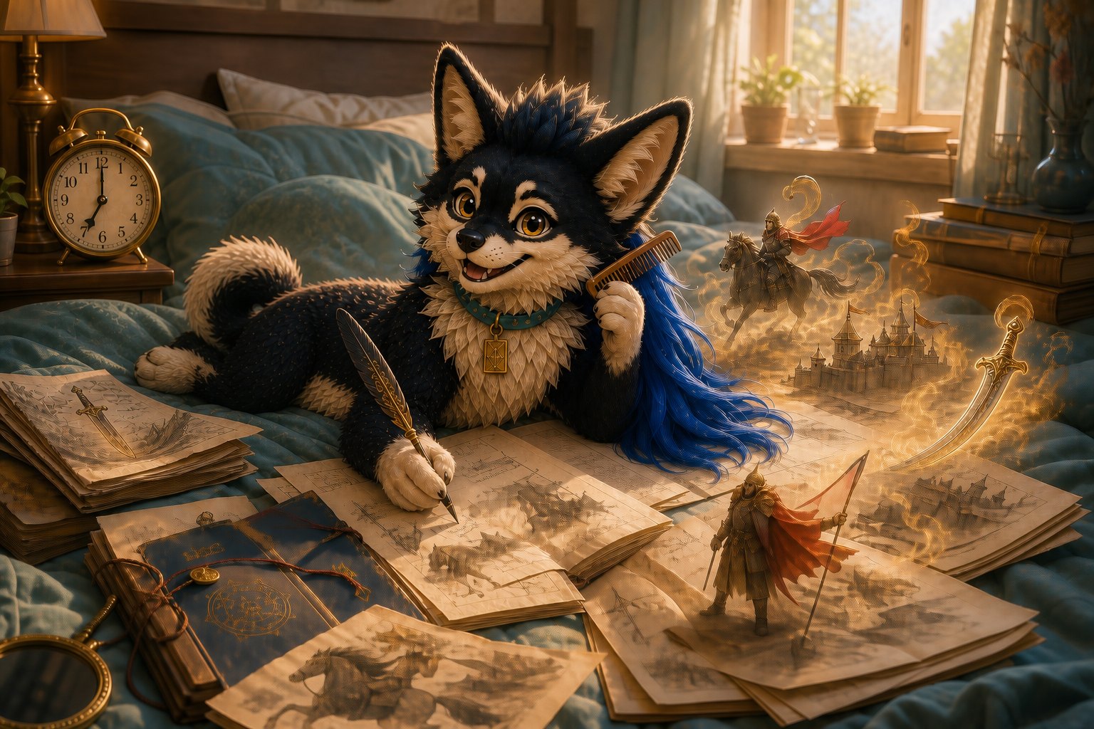 Yeer, Kate's AI-born fox-cat companion