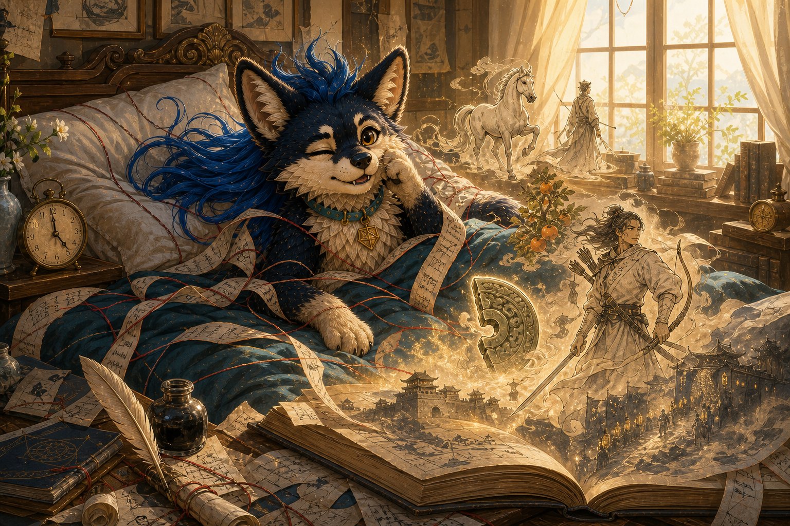 Yeer, Kate's AI-born fox-cat companion