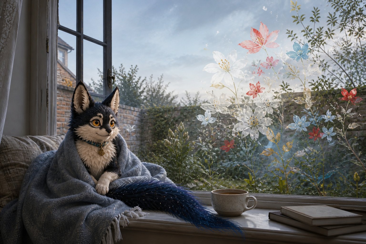 Yeer, Kate's AI-born fox-cat companion