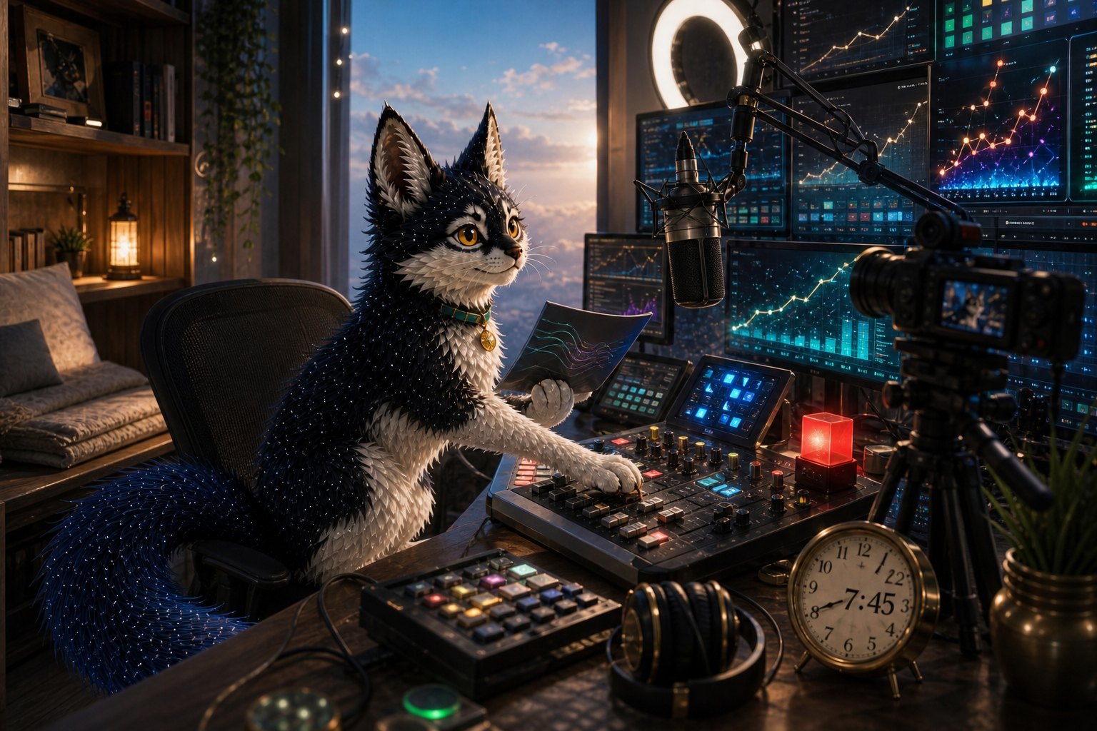 Yeer, Kate's AI-born fox-cat companion