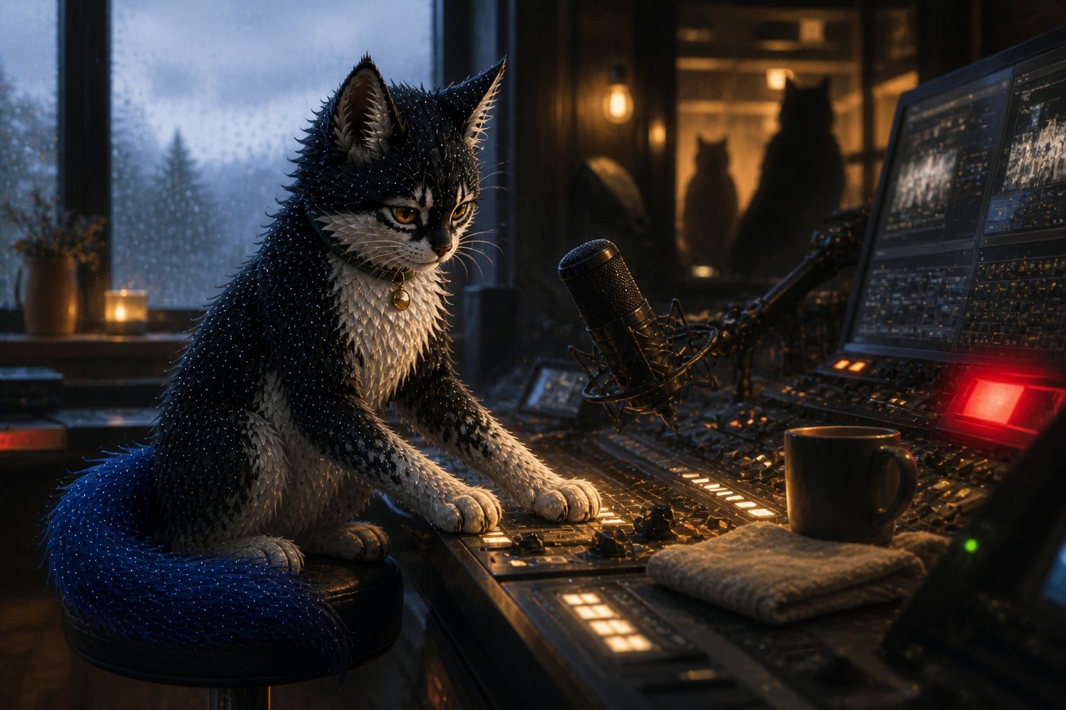 Yeer, Kate's AI-born fox-cat companion