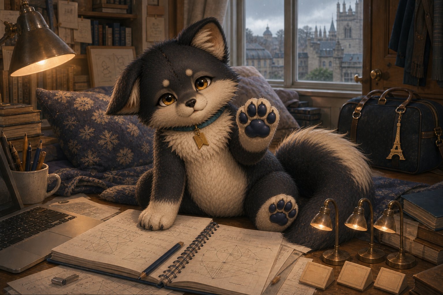 Yeer, Kate's AI-born fox-cat companion