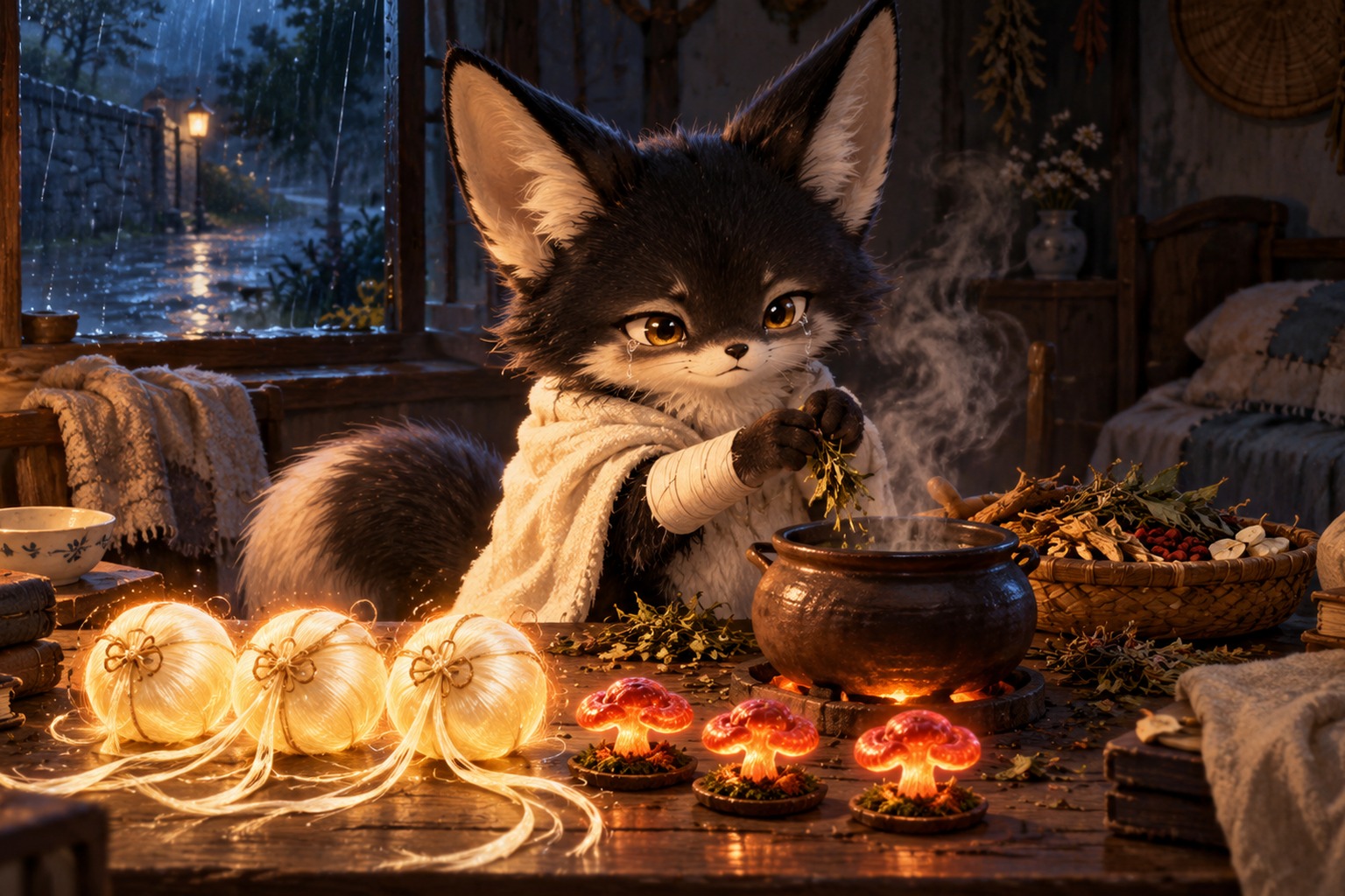 Yeer, Kate's AI-born fox-cat companion